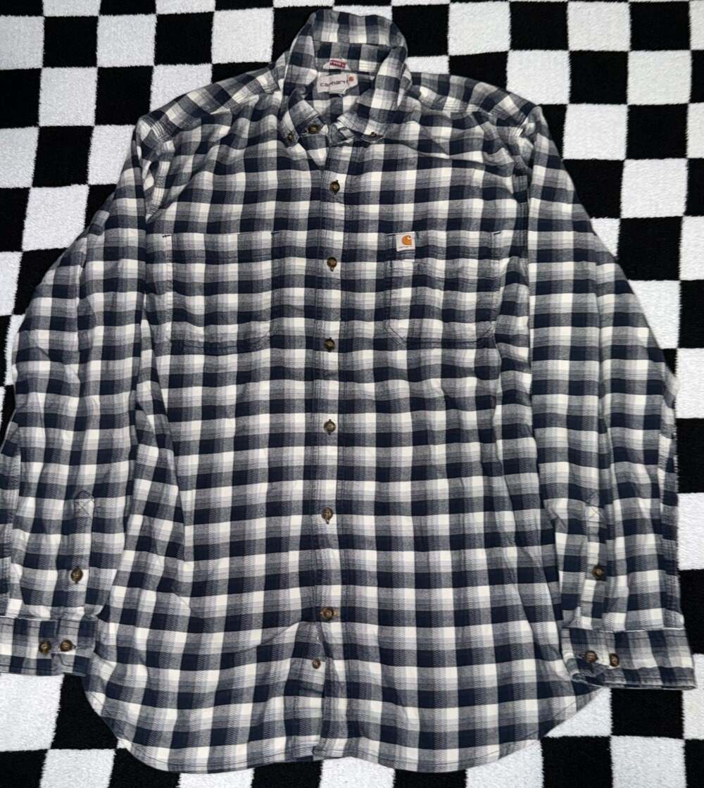 Carhartt Relaxed Fit Plaid Flannel Shirt Size L